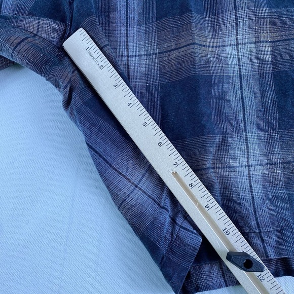 Tommy Bahama Bermuda Shorts Mens 40 Blue Linen Blend Plaid Island 9 Inseam - Picture 7 of 10